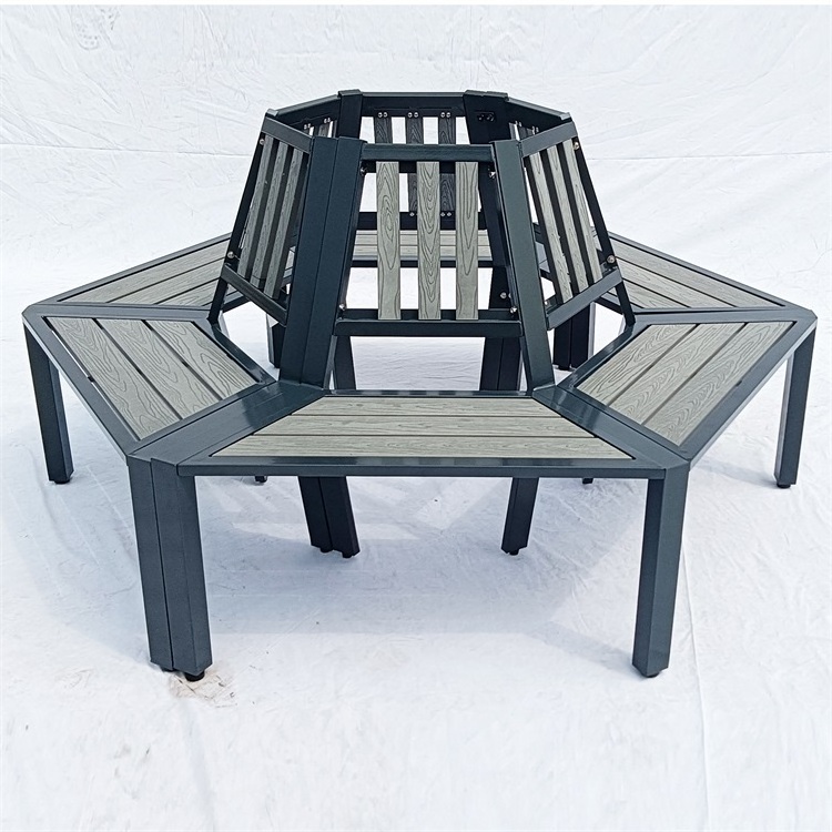 Yoho New Product  Tree Bench Outdoor Round outdoor bench aluminum tube bench