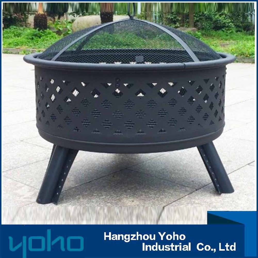 Outdoor Bowl Fireplace Stove Brazier and Backyard Garden Round Metal Fire Pit Metal, Tile Table Top 81/81/35 Cm 83/83/15 Cm 20GP