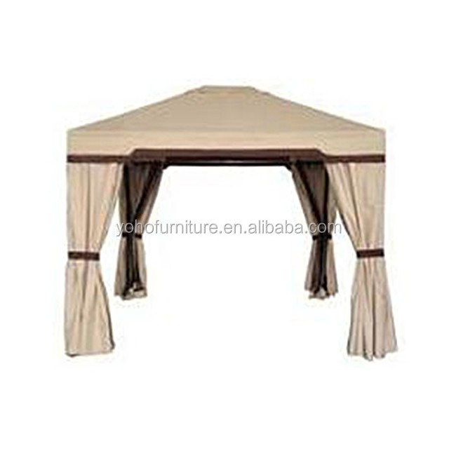 Outdoor windproof and waterproof metal steel framed gazebo without curtains