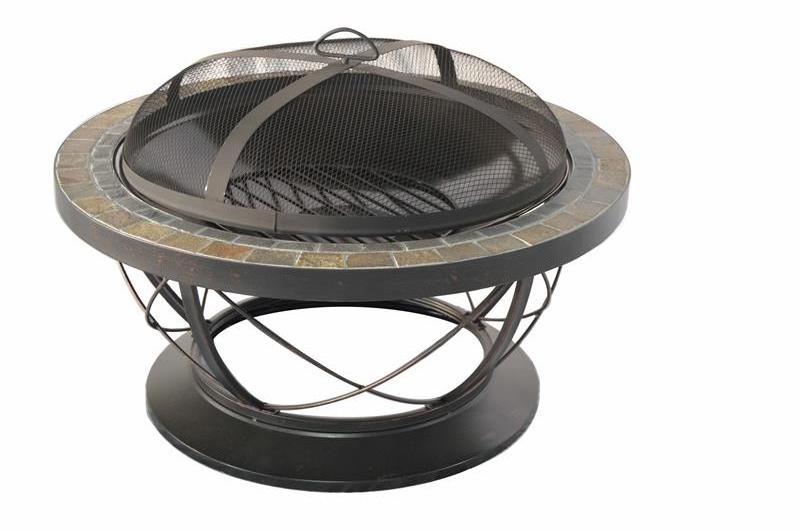 YOHO  Outdoor Garden Square Wood Fire Pit Log Grate Burner patio fire place with Screen Cover  Poker Tool, Great BBQ Grill