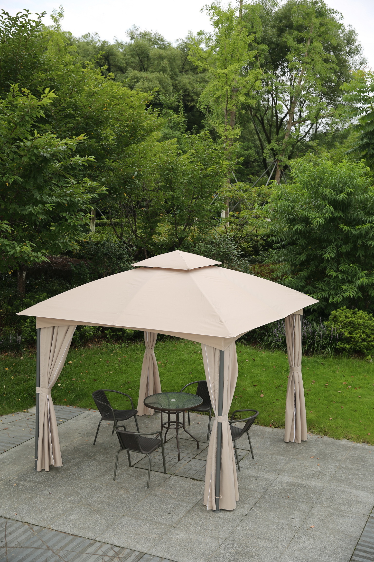 YOHO 10*10 High Quality All Weather Outdoor Garden Tent Folding Garden Gazebos Outdoor Europe Metal Frame Gazebo