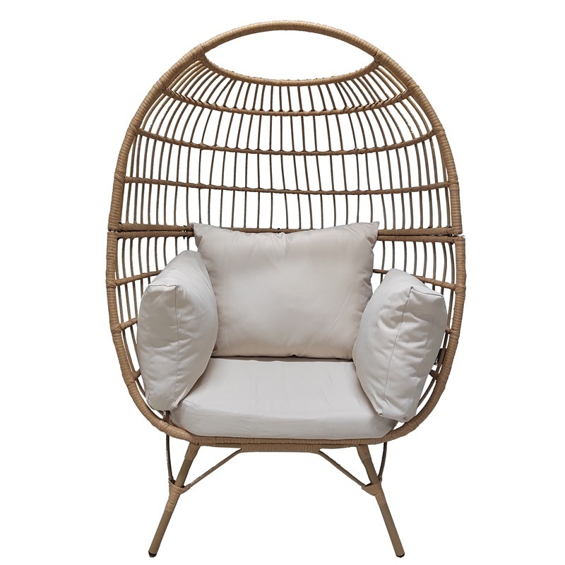 Yoho Hot Sale  rattan egg chair outdoor  and indoor egg swing chair with stand in modern style