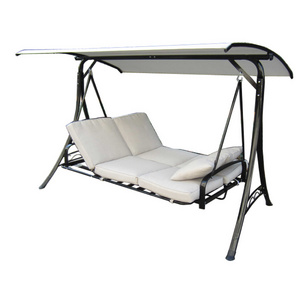 YOHO High Quality Leisure Garden Patio comfortable hanging outdoor swings bed Garden Swing 2 Seats With Canvas