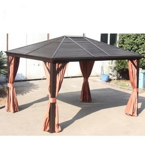 Outdoor aluminium garden tent with nets and curtains outdoor patio gazebo with hardtop