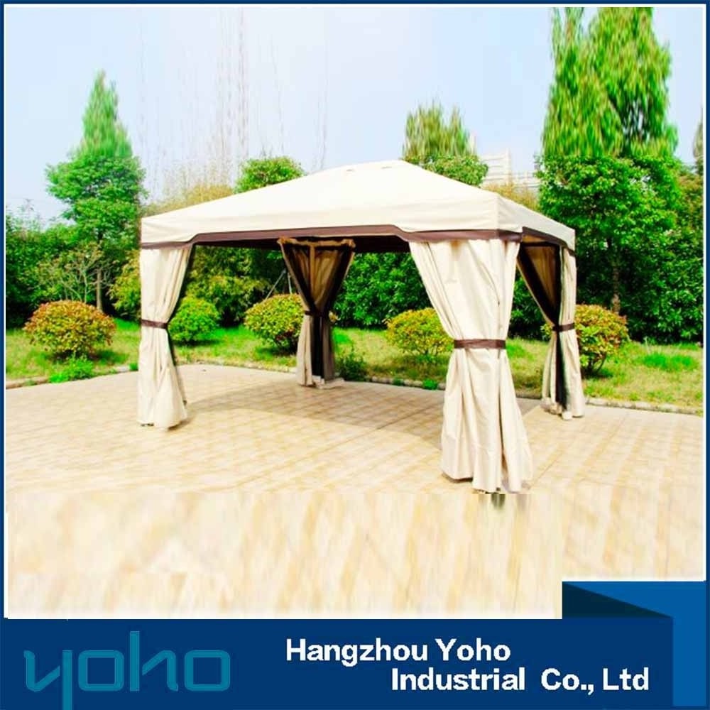 Outdoor aluminium garden tent with nets and curtains outdoor patio gazebo with hardtop