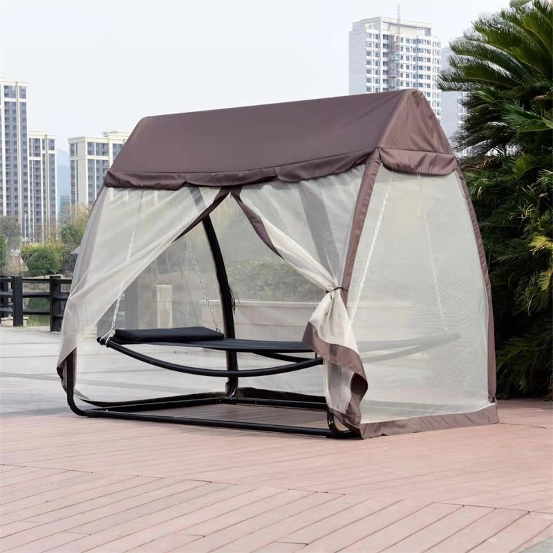 Cheap Outdoor Swing Bed with Mosquito Net Hanging Swing Gazebo Tent Garden Swing Chair Outdoor Furniture