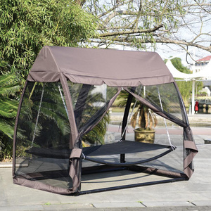 Cheap Outdoor Swing Bed with Mosquito Net Hanging Swing Gazebo Tent Garden Swing Chair Outdoor Furniture