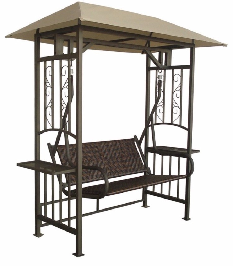 Outdoor patio garden loveseat chair  gazebo swing