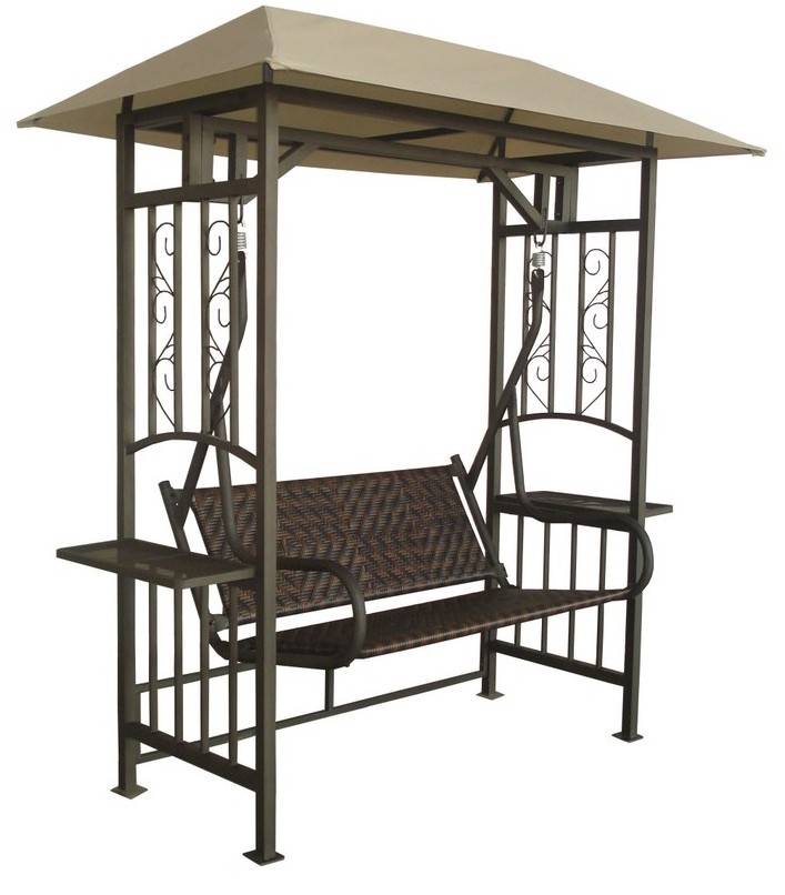 Outdoor patio garden loveseat chair  gazebo swing