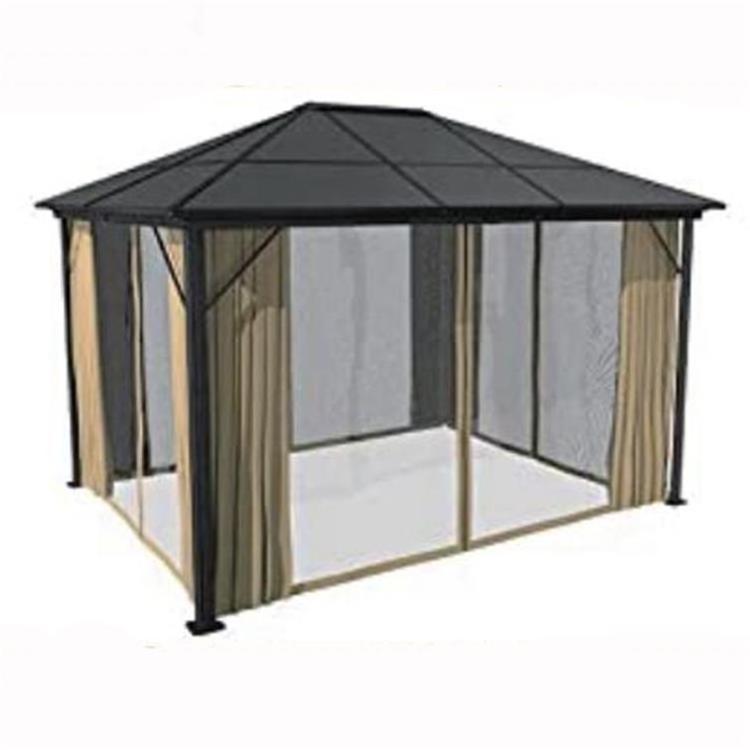 YOHO 10'*10' Size customized Hexagon Easy Set up Gazebo Hexagon Waterproof fabric Canopy Side with Wall Curtains