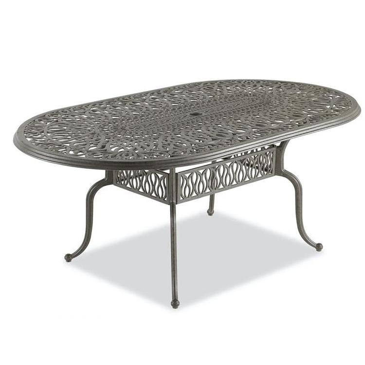 Garden patio cast aluminum fire pit table round outdoor patio metal dining table wit grill fire pit table