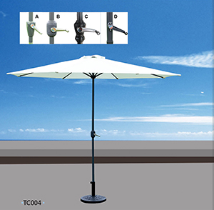 YOHO Outdoor garden patio event curtain hanging parasol banana type Patio umbrella with mosquito net