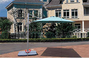 YOHO Outdoor garden patio event curtain hanging parasol banana type Patio umbrella with mosquito net