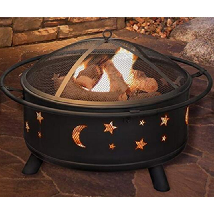 YOHO Portable Steel Fire Pit for Outdoor Garden Backyard Campfire Pop-Up Fireplace Gas-Fueled BBQ for Patio Use