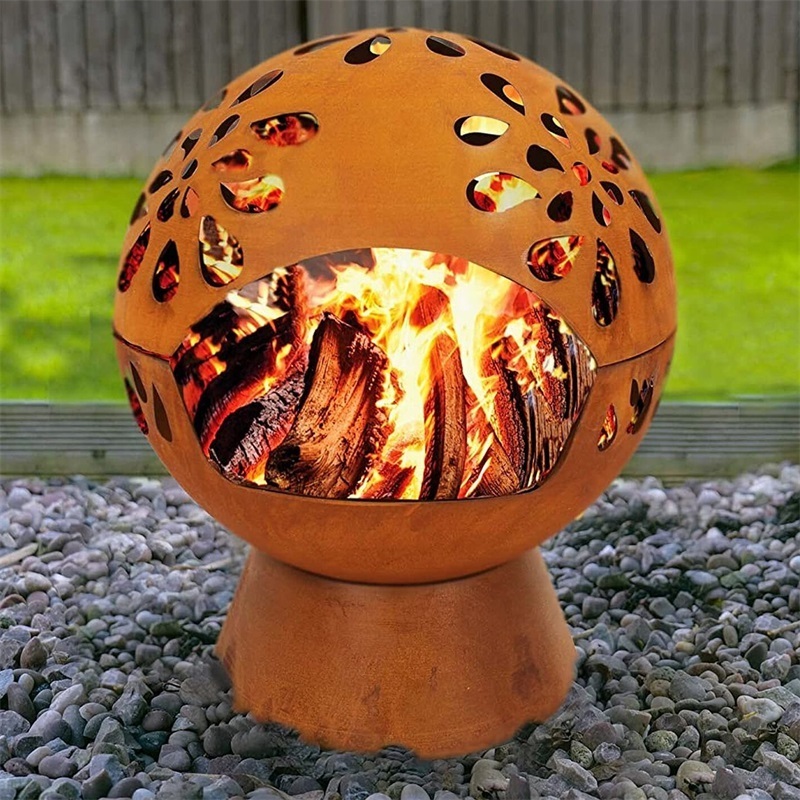 Yoho 32'' Fire Pit Steel Bowls Custom Firebowl Fire pit With Wood Burning