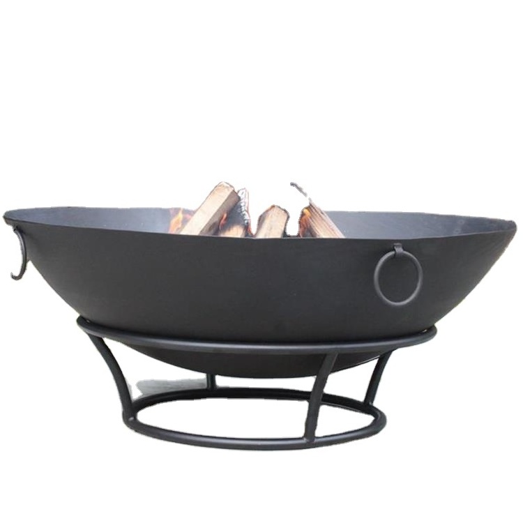 YOHO wholesale price steel round outdoor wood burning fire pit with lids