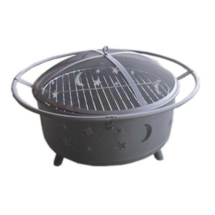 YOHO Portable Steel Fire Pit for Outdoor Garden Backyard Campfire Pop-Up Fireplace Gas-Fueled BBQ for Patio Use