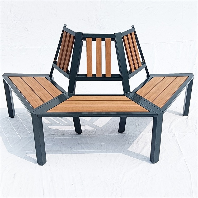 Yoho New Product  Tree Bench Outdoor Round outdoor bench aluminum tube bench