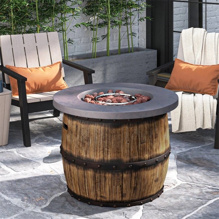 Yoho New Design Gas Fire Pits Outdoor Furniture 5000BTU Propane Tank Inside Fire Table With Lava Rock Included