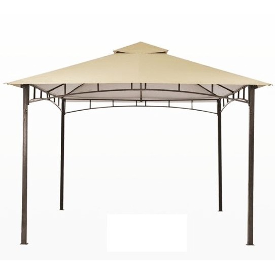 Outdoor windproof and waterproof metal steel framed gazebo without curtains