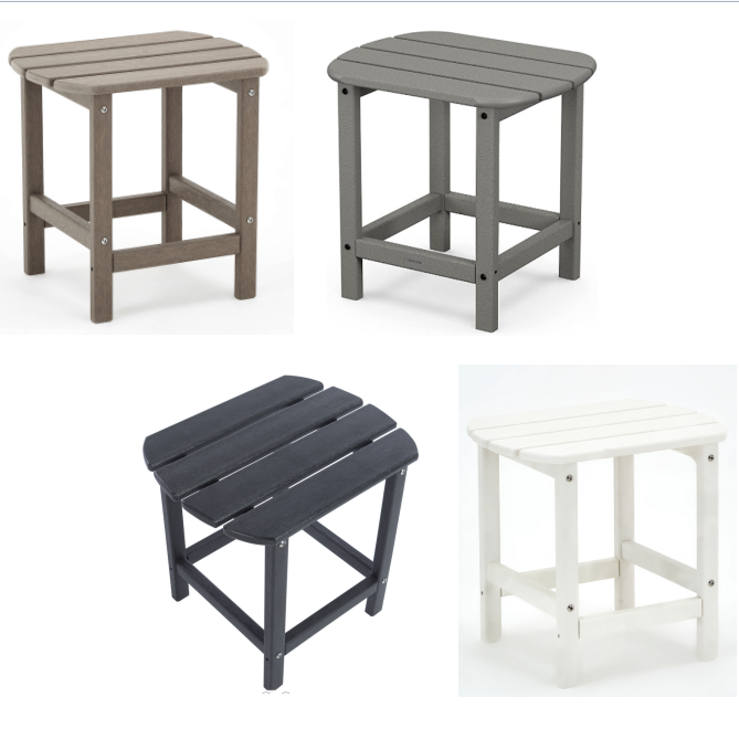 Yoho HDPE Plastic Wood Adirondack Side Table Outdoor Patios furniture garden Adirondack chair For Patio