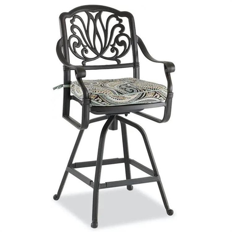 Wholesale Outdoor Swivel Dining Chair Cast Aluminum & Rattan with Gild for Patio Hotel Bedroom Park Apartment & Hall Use