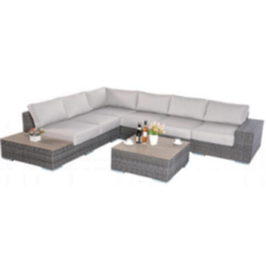 Yoho Modern Outdoor PE Rattan Lounge Sofa Set Garden Cube Hotel and Dining Use Grey Wicker Patio Furniture for Outdoor Use