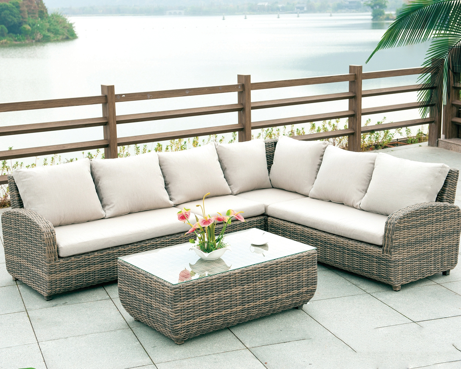 Yoho Modern Outdoor PE Rattan Lounge Sofa Set Garden Cube Hotel and Dining Use Grey Wicker Patio Furniture for Outdoor Use