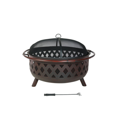 Garden yard portable fire bowl pot fireplace furniture Patio outdoor fire pit with BBQ Grill for camping