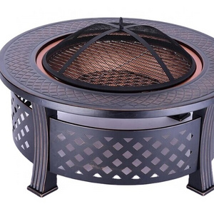 Outdoor Bowl Fireplace Stove Brazier and Backyard Garden Round Metal Fire Pit Metal, Tile Table Top 81/81/35 Cm 83/83/15 Cm 20GP