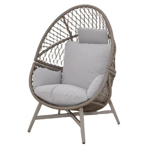 Hot sale High Quality Luxury Floor Standing Egg Rattan Chair Outdoor Garden Single Seats Egg Shaped Sofa Chairs