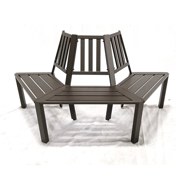 Yoho New Product  Tree Bench Outdoor Round outdoor bench aluminum tube bench