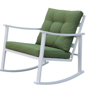 Simple Modern KD Rocking Chair Outdoor Garden Leisure Chair with Pillows Single Chair Bedroom Apartment Balcony