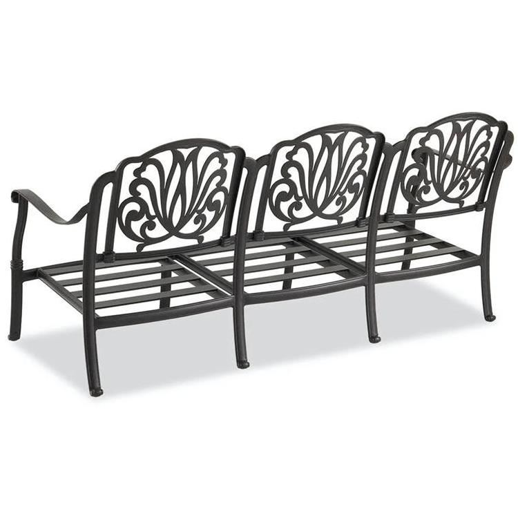 Modern Garden Bench Cast Aluminum Loveseat for Outdoor Dining for Parks and Patios Durable Metal Outdoor Furniture