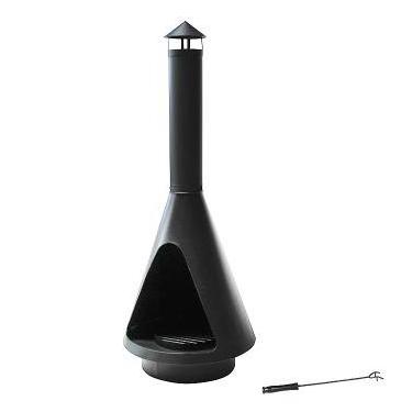 YOHO New Arrival Fire Pit With Steel Chimeneas Outdoor Chimneys With Log Grate