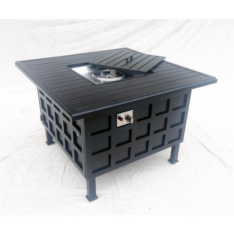 Round natural gas fire pit outdoor garden propane gas table fire pit