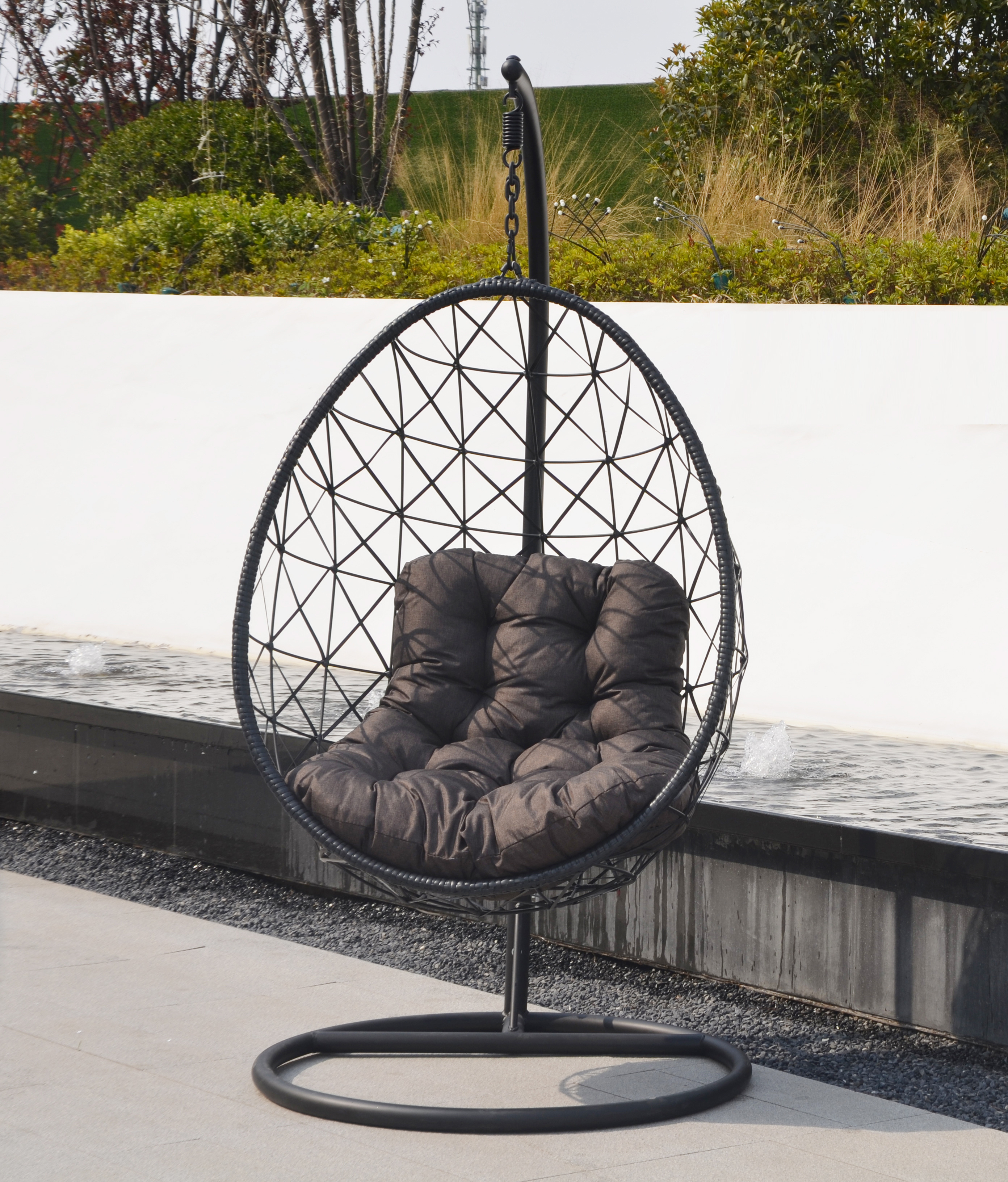 30% off YOHO Modern Indoor and Outdoor Hanging Egg Chair Rattan Swing Patio Stand for Bedroom or Park for Lovers