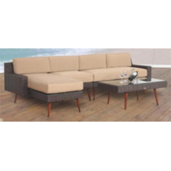 Yoho Modern Outdoor PE Rattan Lounge Sofa Set Garden Cube Hotel and Dining Use Grey Wicker Patio Furniture for Outdoor Use