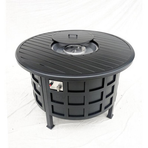 Round natural gas fire pit outdoor garden propane gas table fire pit