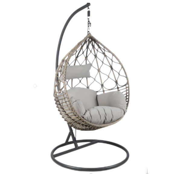 YOHO Hot sale Outdoor Garden hanging chair Rattan Patio Hammock Hanging egg Swing Chair with stand