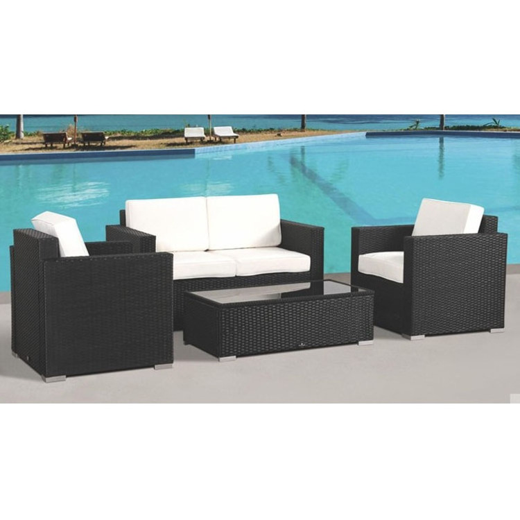 Outdoor Modern Luxury Patio Rattan Sofa Furniture PE Rattan Wicker Garden Bistro Sets