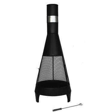 YOHO New Arrival Fire Pit With Steel Chimeneas Outdoor Chimneys With Log Grate