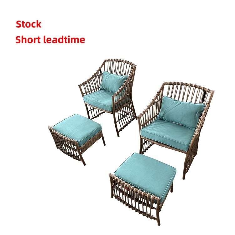 Yoho outdoor furniture Wicker Rattan Patio 3 Piece rattan chair set for balcony