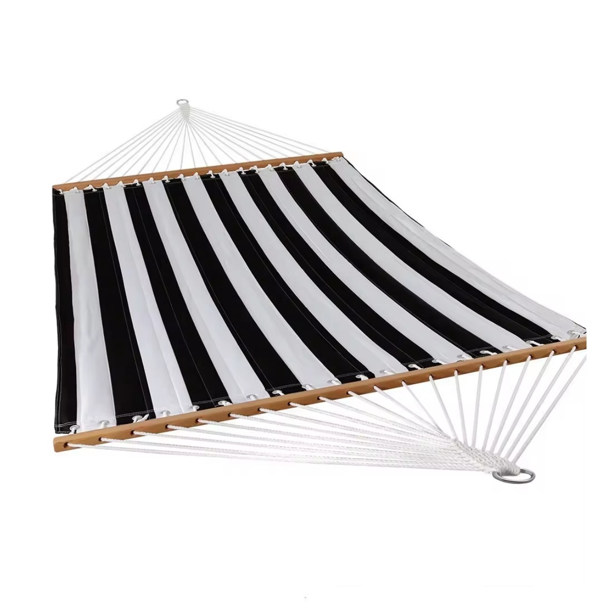 Portable hanging hammock bed camping garden patio hammock outdoor fabric hammock bed with wood bar