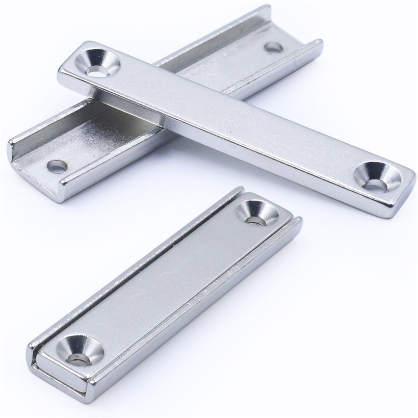 Uipole Strong Holding Custom Neodymium Channel Magnet with Screw Holes