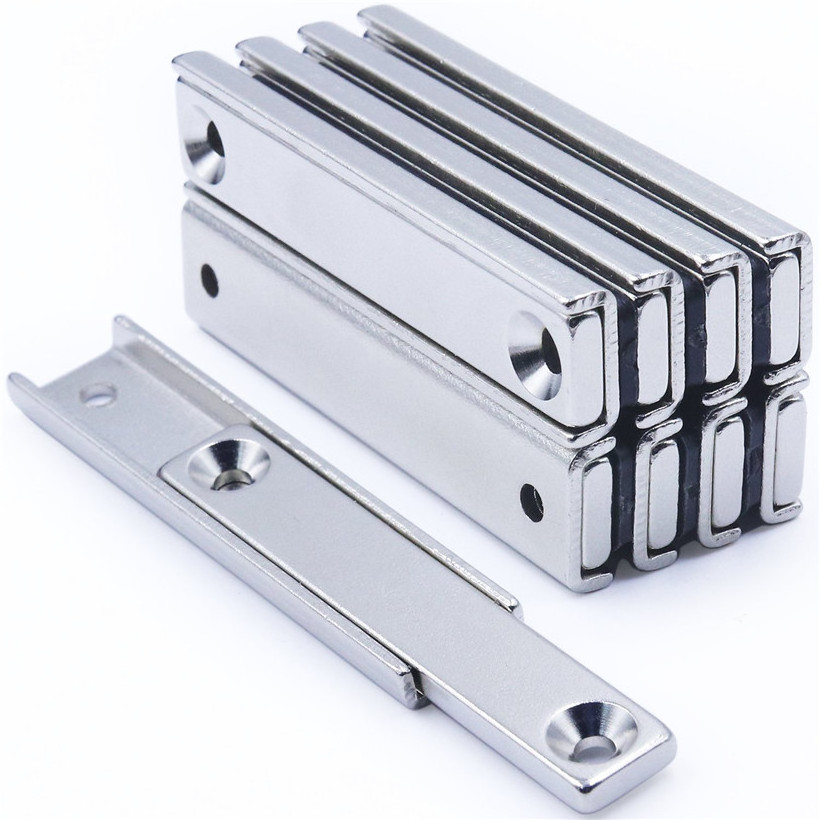 Uipole Strong Holding Custom Neodymium Channel Magnet with Screw Holes