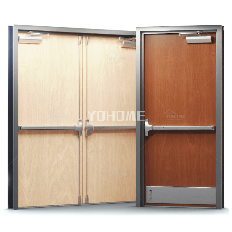 China top project manufacturer custom used commercial fire doors double fire resistant hospital doors fire exit door