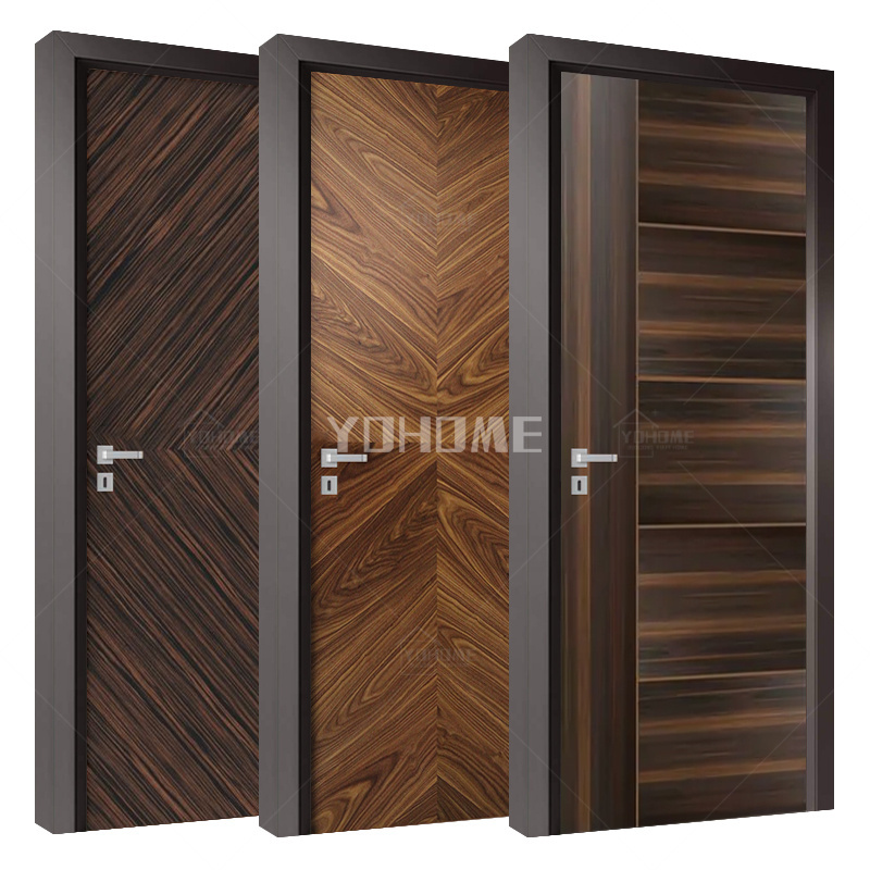 China top quality supplier customizable material structure wooden door waterproof flush door interior wpc door