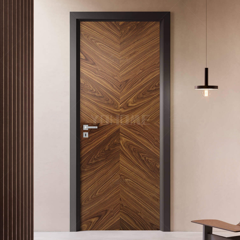 China top quality supplier customizable material structure wooden door waterproof flush door interior wpc door