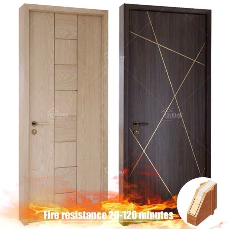 Malaysian standard fire rated hotel room plywood flush entry door waterproof plywood door interior fancy plywood doors